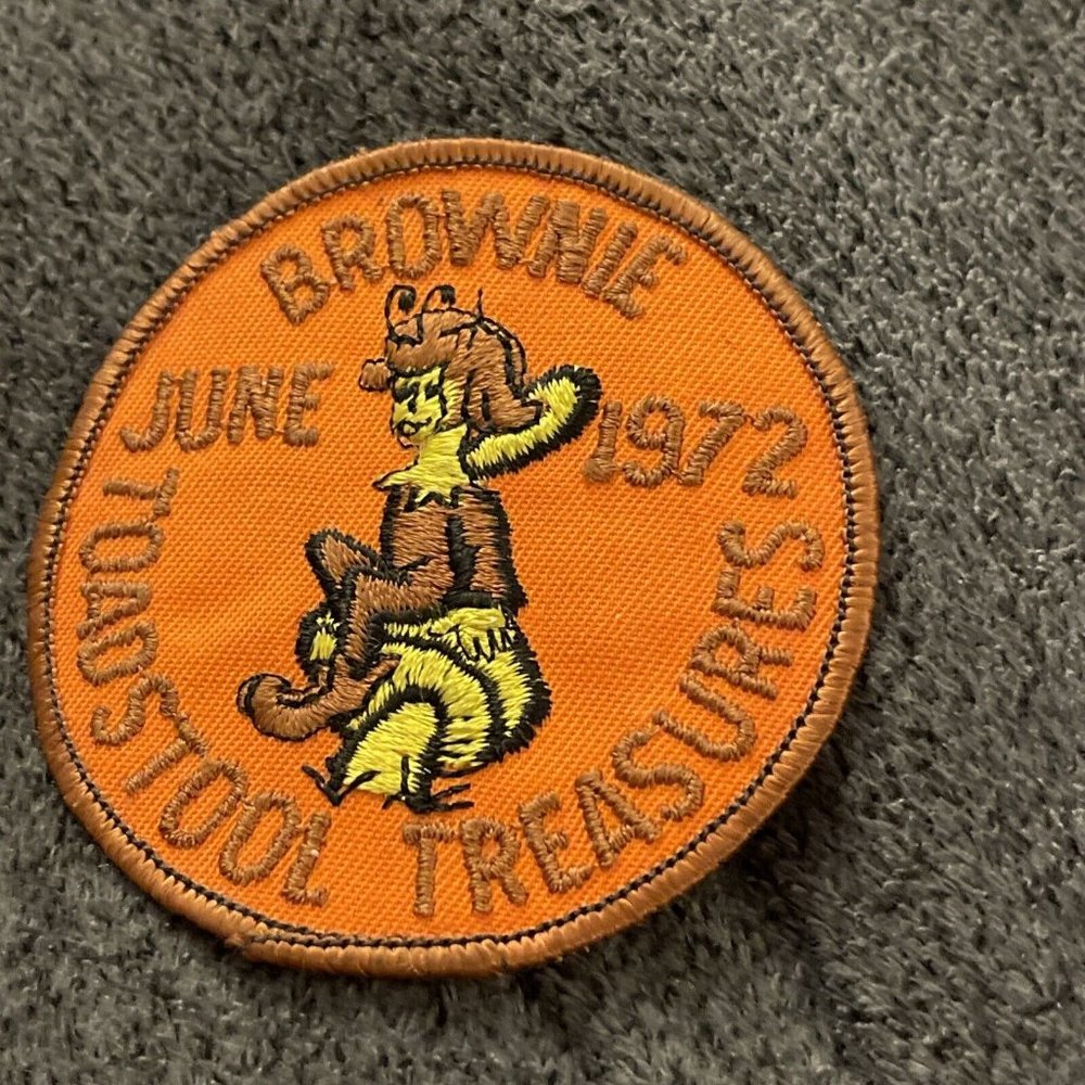 Vintage Brownie June 1972 Toadstool Treasures Patch J22